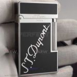 Perfect Replica S.T. Dupont Ligne 2 Atelier Lighter - Silver And Black Lacquer Finish